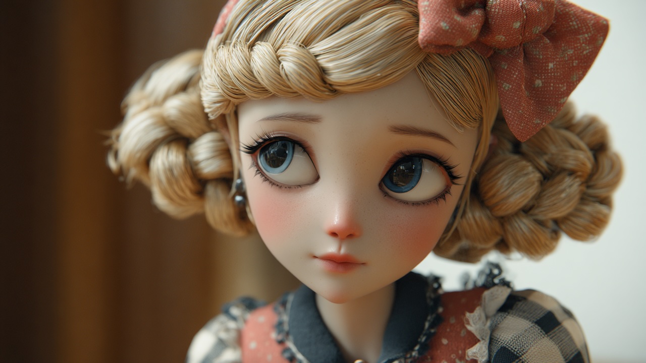 大きな瞳のドール風少女