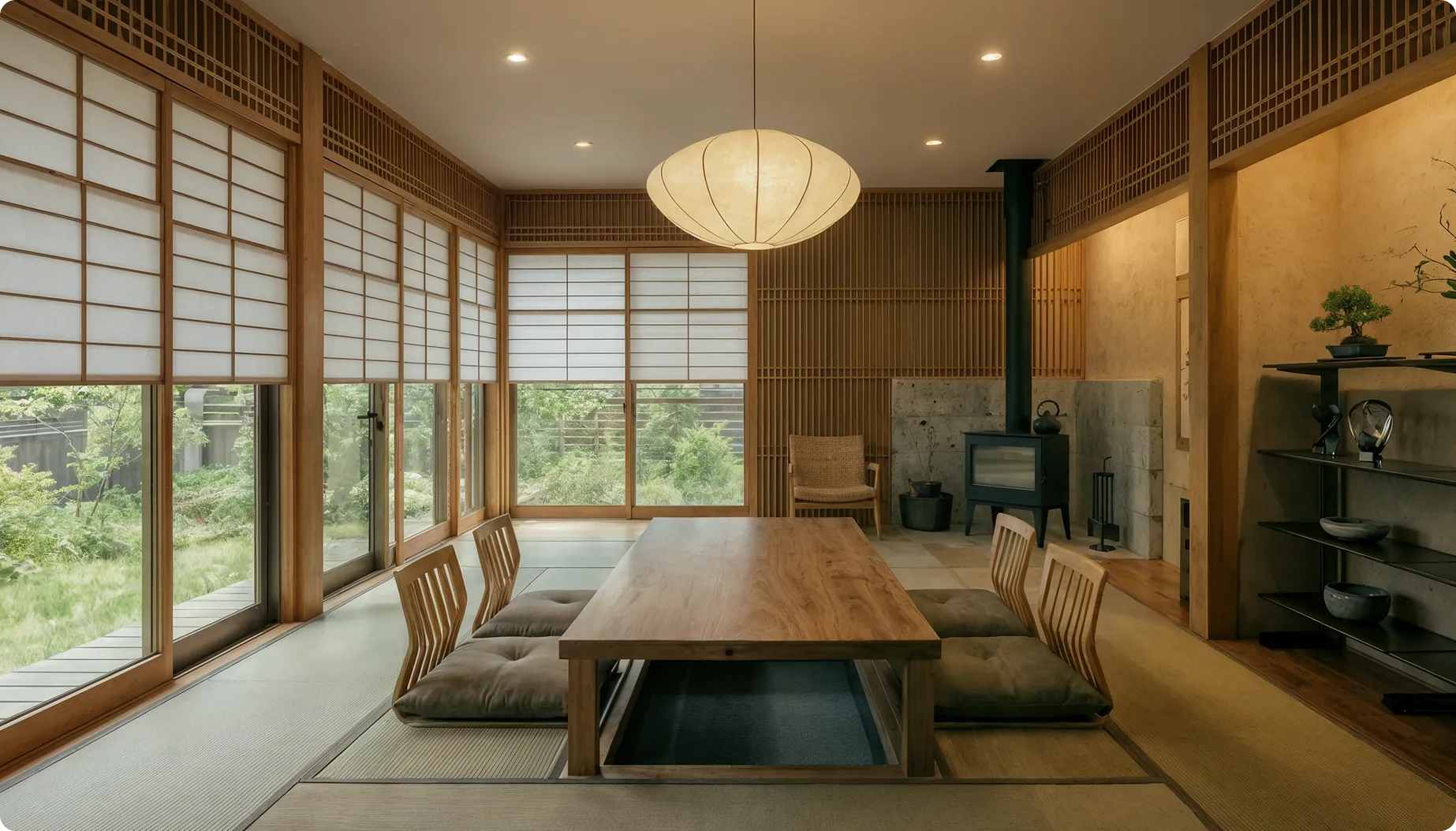 和モダンスタイルリビング拡大画像